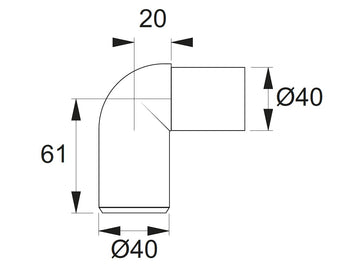 compare product Bend 90, 90°-os, Ø40 mm-es műanyag szennyvízcső könyök