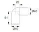 Bend 90, 90°-os, Ø40 mm-es műanyag szennyvízcső könyök
