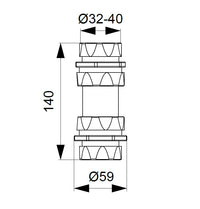 PUM 32/40 mm műanyag szennyvízcső idom