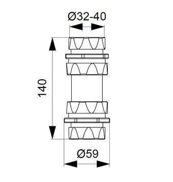 compare product PUM 32/40 mm műanyag szennyvízcső idom