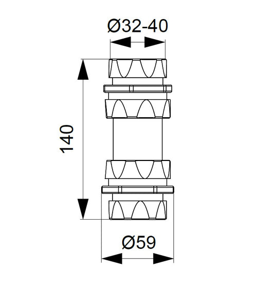 PUM 32/40 mm műanyag szennyvízcső idom