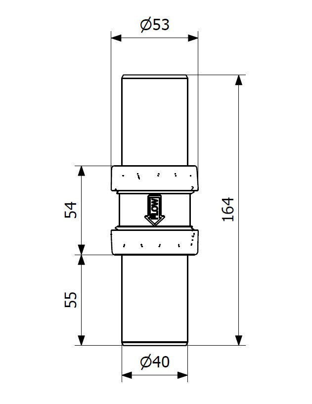 Csőrendszerekben használatos PUM Ø32/40 mm csatlakozóidom