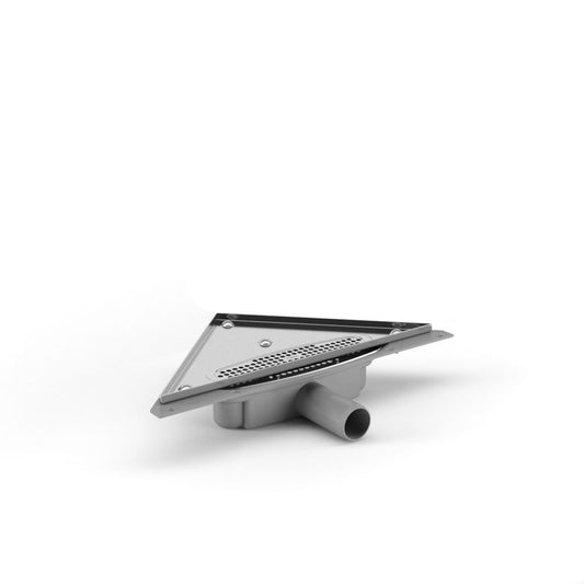 Purus Corner, 59 mm szerkezeti magasságú összefolyó, Ø 50 mm-es vízszintes kifolyócsonkkal